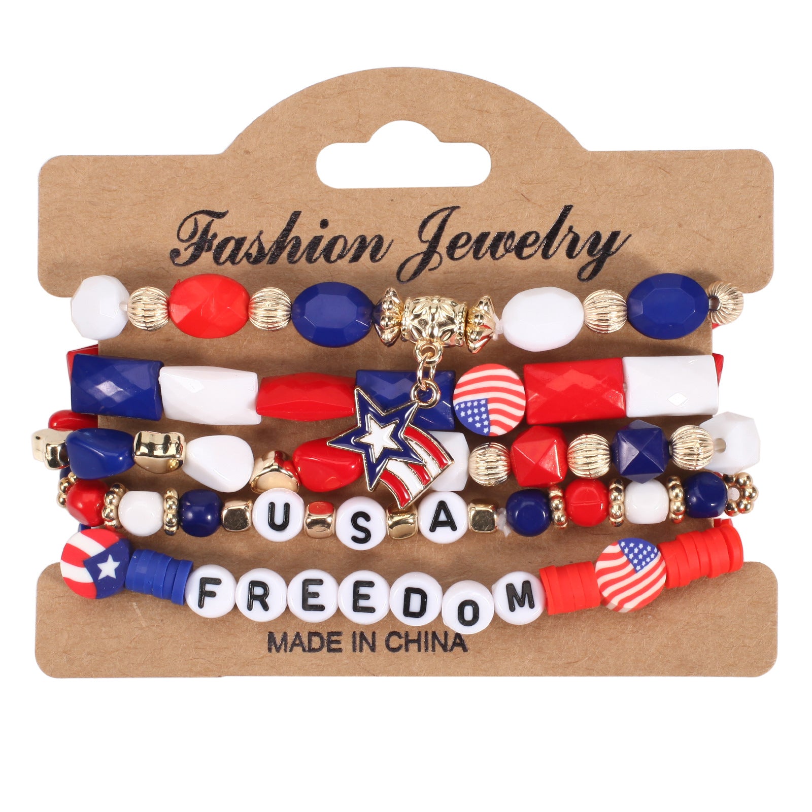 Flag Beaded Crystal Bracelet - product image 5