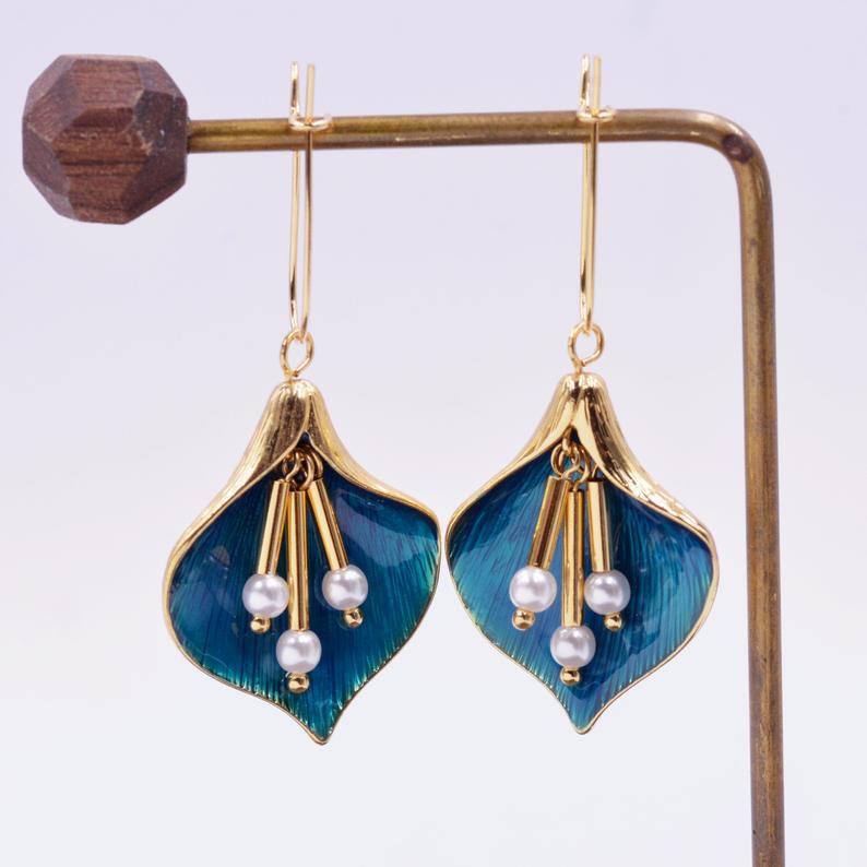 Floral Cross Earrings - product image 6
