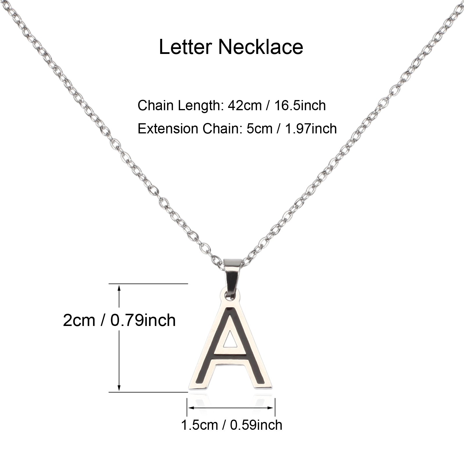 Ins跨境外贸不锈钢26个字母不掉色吊坠项链 - product image 3