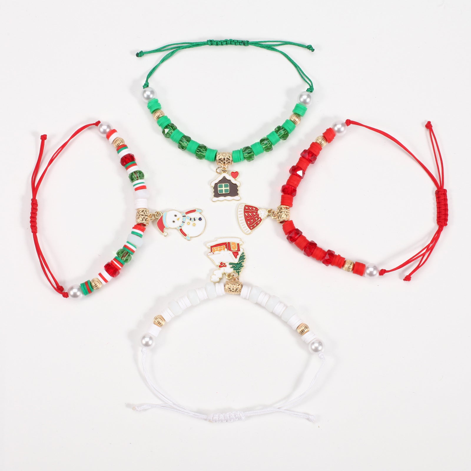 Christmas Bracelet Braided Adjustable Bracelet Snowman - Christmas Tree - - product image 29