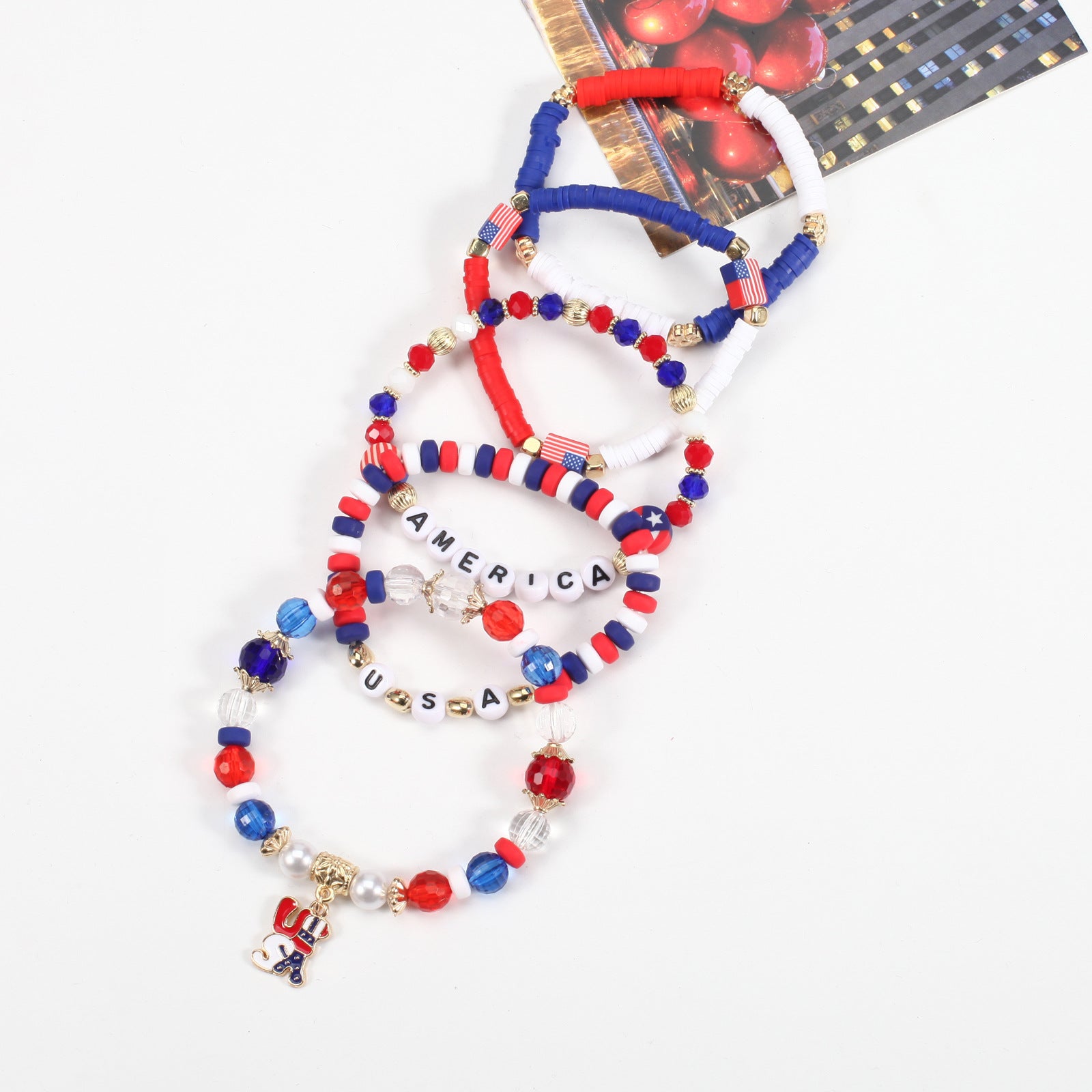 Flag Beaded Crystal Bracelet - product image 33