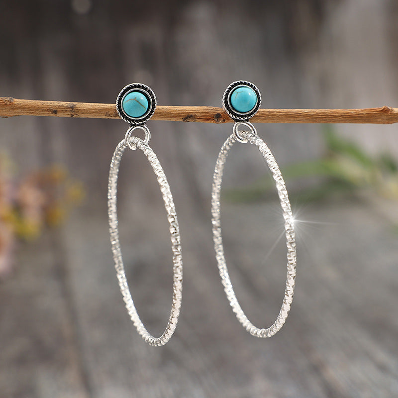 Turquoise Boho Vintage Earrings - product image 2