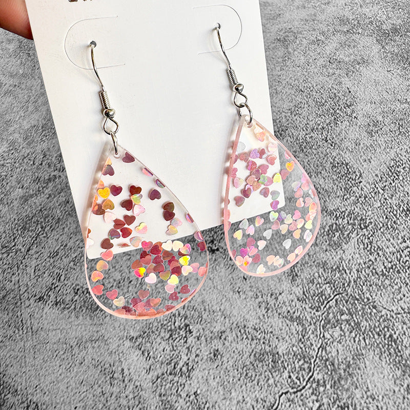 Heart Cross Acrylic Earrings - product image 7