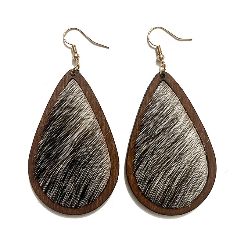 Western Vintage Horse Cross Leather Earrings - product image 5