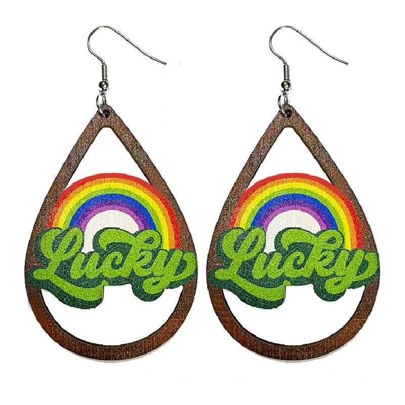 Cross Wood Earrings - product image 5