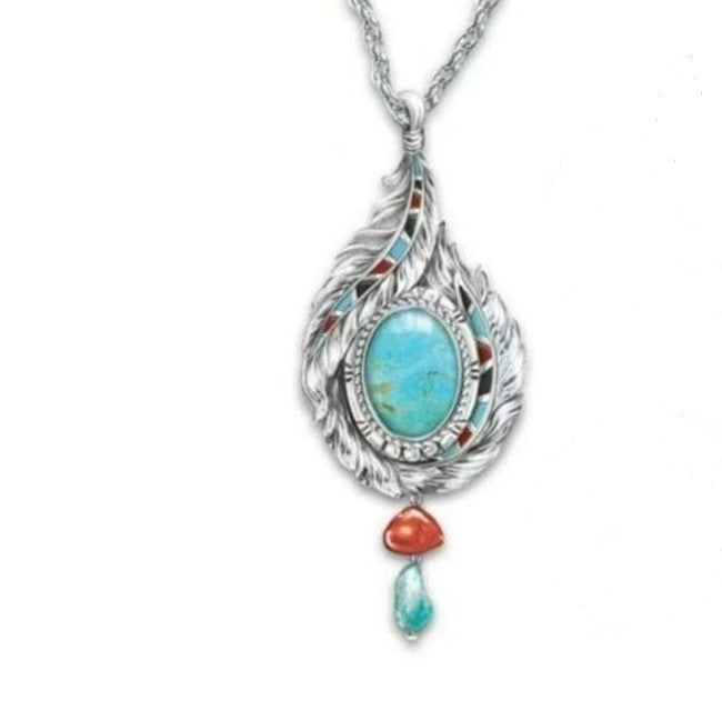 Turquoise Feather Jewelry Set - product image 6