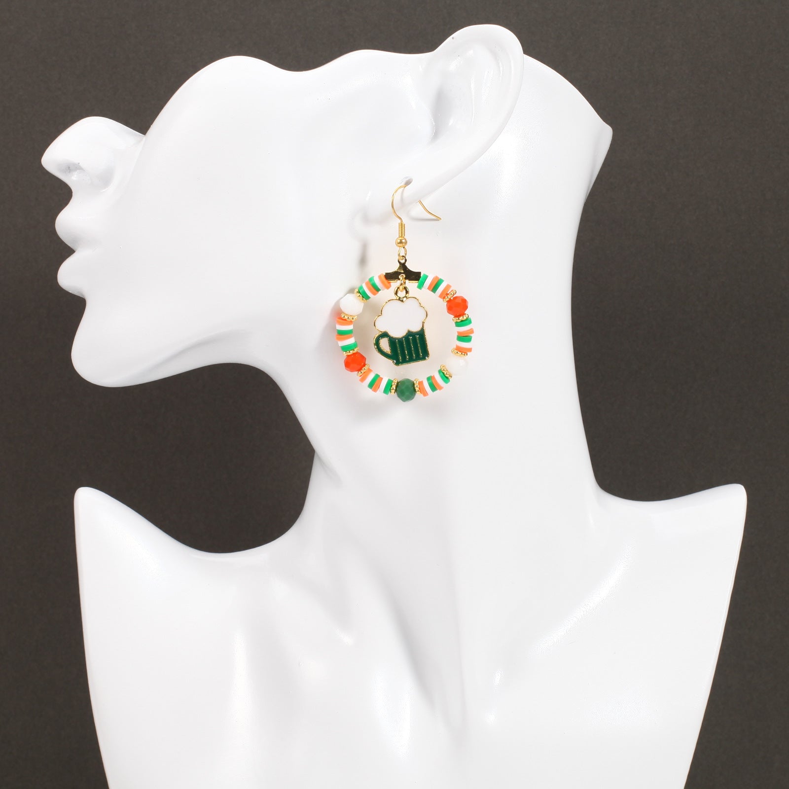 Wine Glass Beaded Crystal Earrings - product image 22
