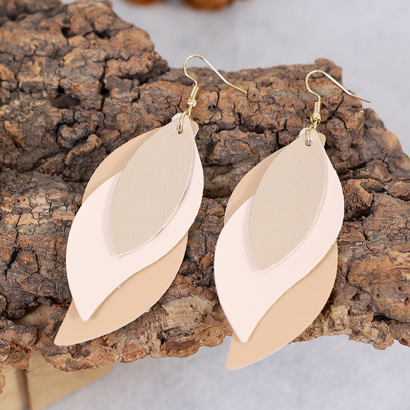 Cross Leather Earrings - product image 3
