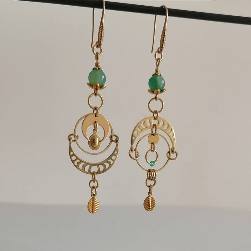 Vintage Moon Cross Earrings - product image 3