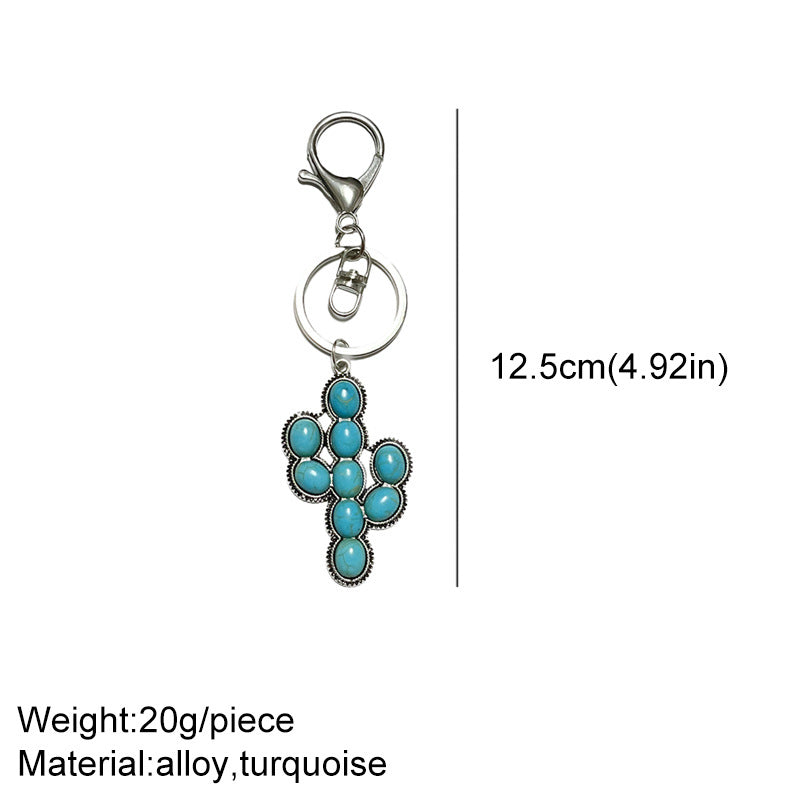Western Turquoise Vintage Floral Cactus Necklace - product image 14