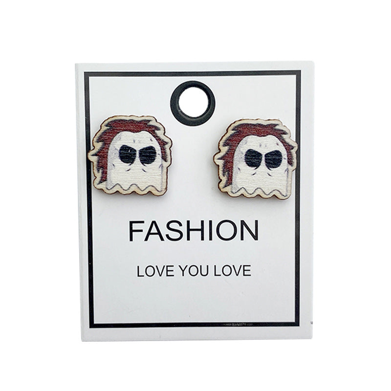 Cross Wood Earrings - product image 3