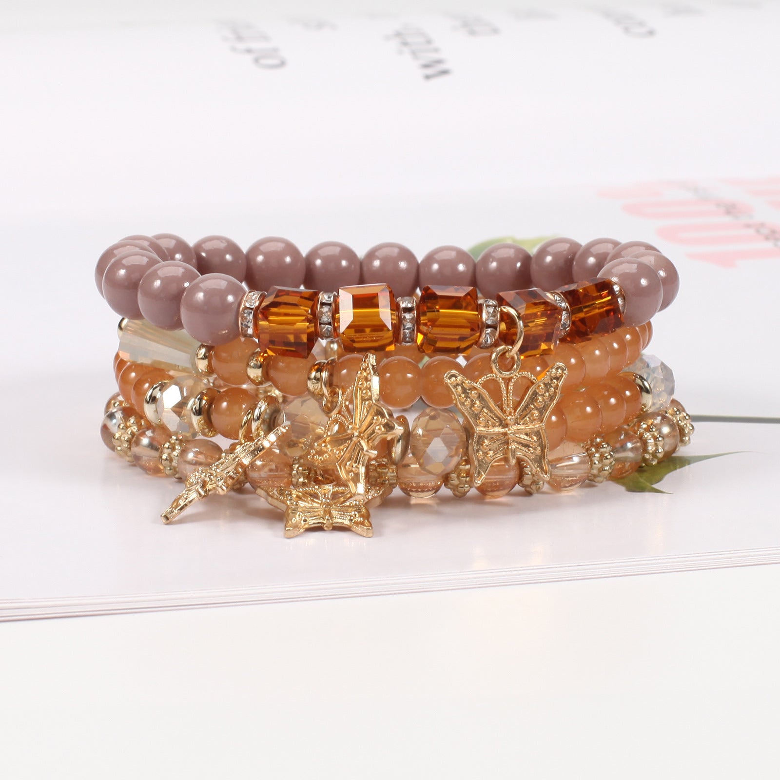 Boho Butterfly Beaded Crystal Jewelry Set - product image 20