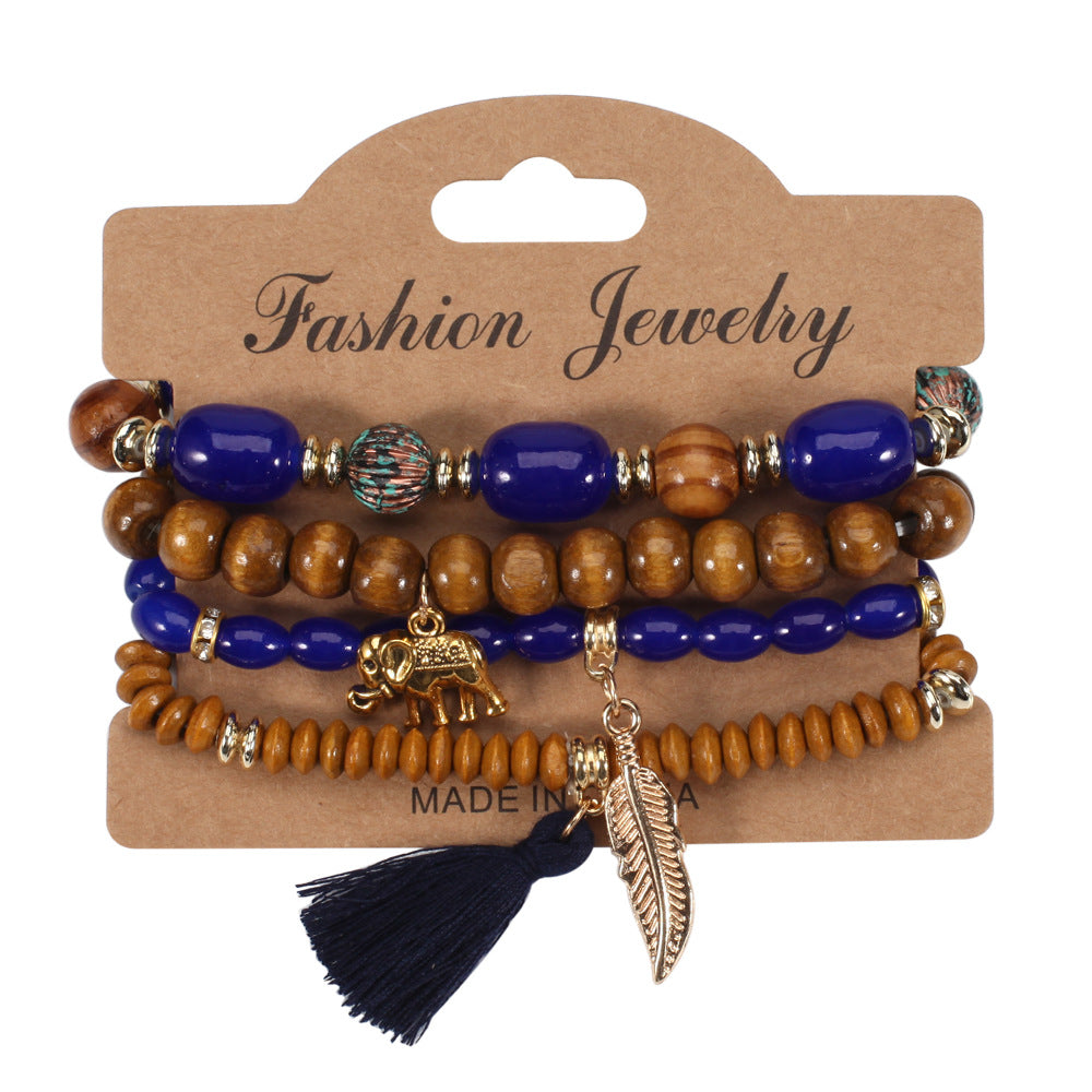 Boho Wood Beaded Necklace - product image 9