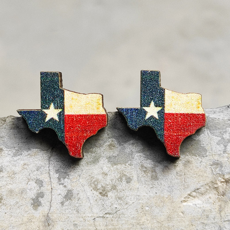 Cow Skull Horse Cactus Cross Wood Earrings - product image 15