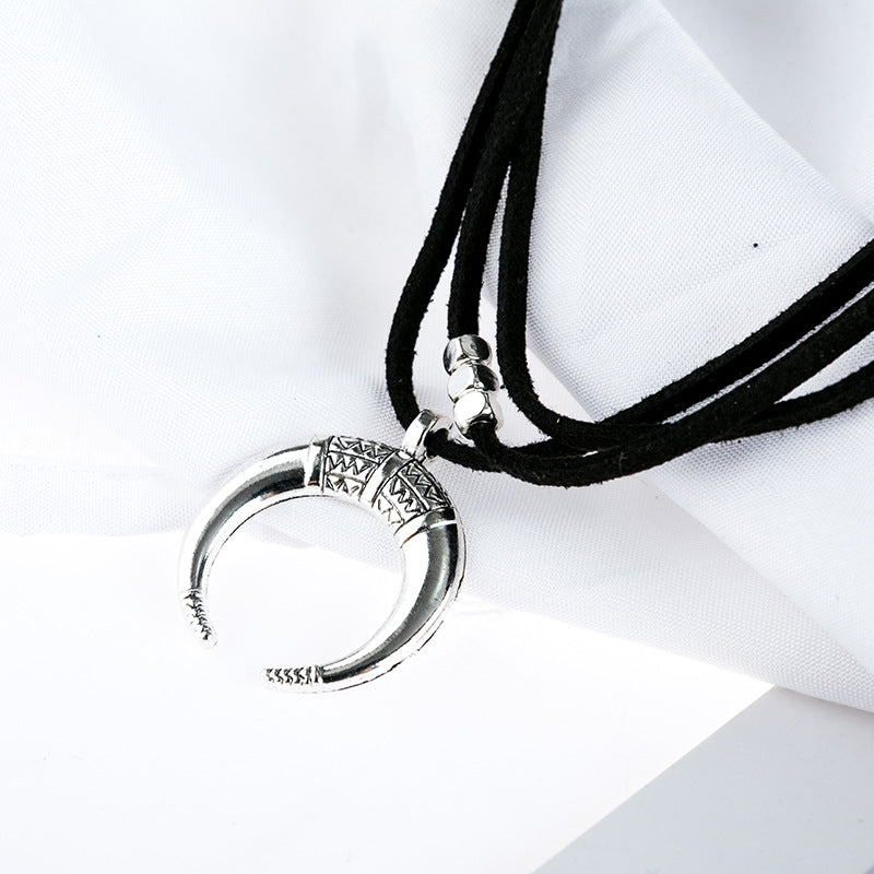 Geometric Moon Necklace
