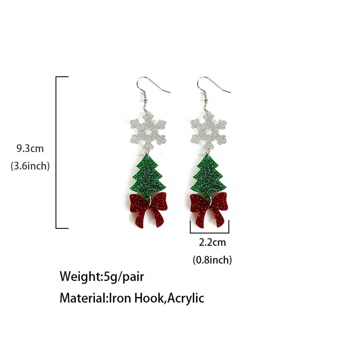 Cross Acrylic Earrings - product image 4