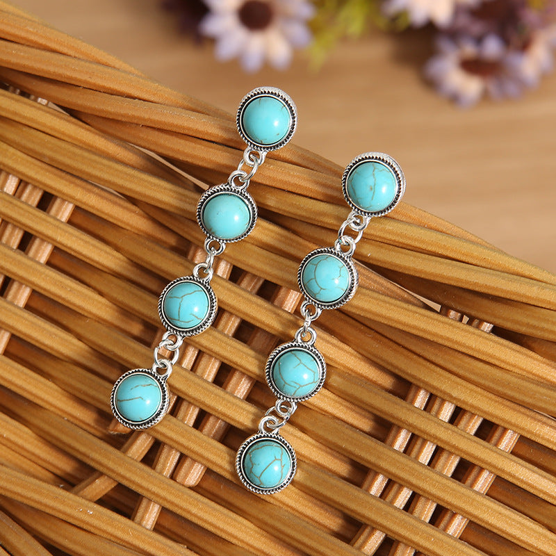 Turquoise Cross Earrings - product image 2