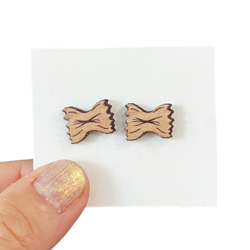 Cross Wood Earrings - product image 2