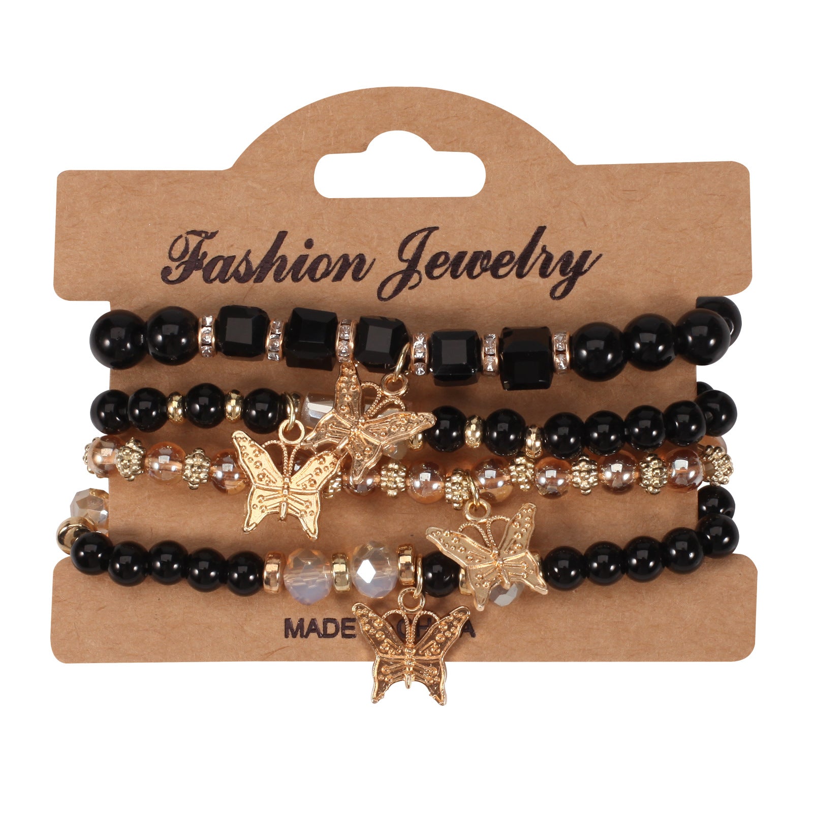 Boho Butterfly Beaded Crystal Jewelry Set - product image 5