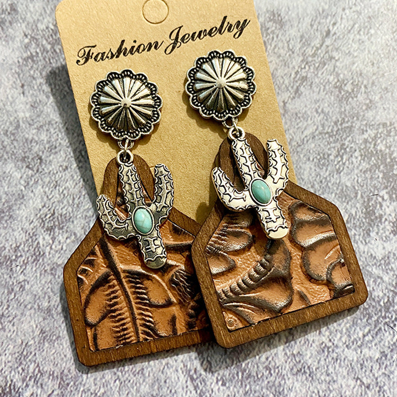 Western Boho Vintage Horse Cross Earrings - product image 10