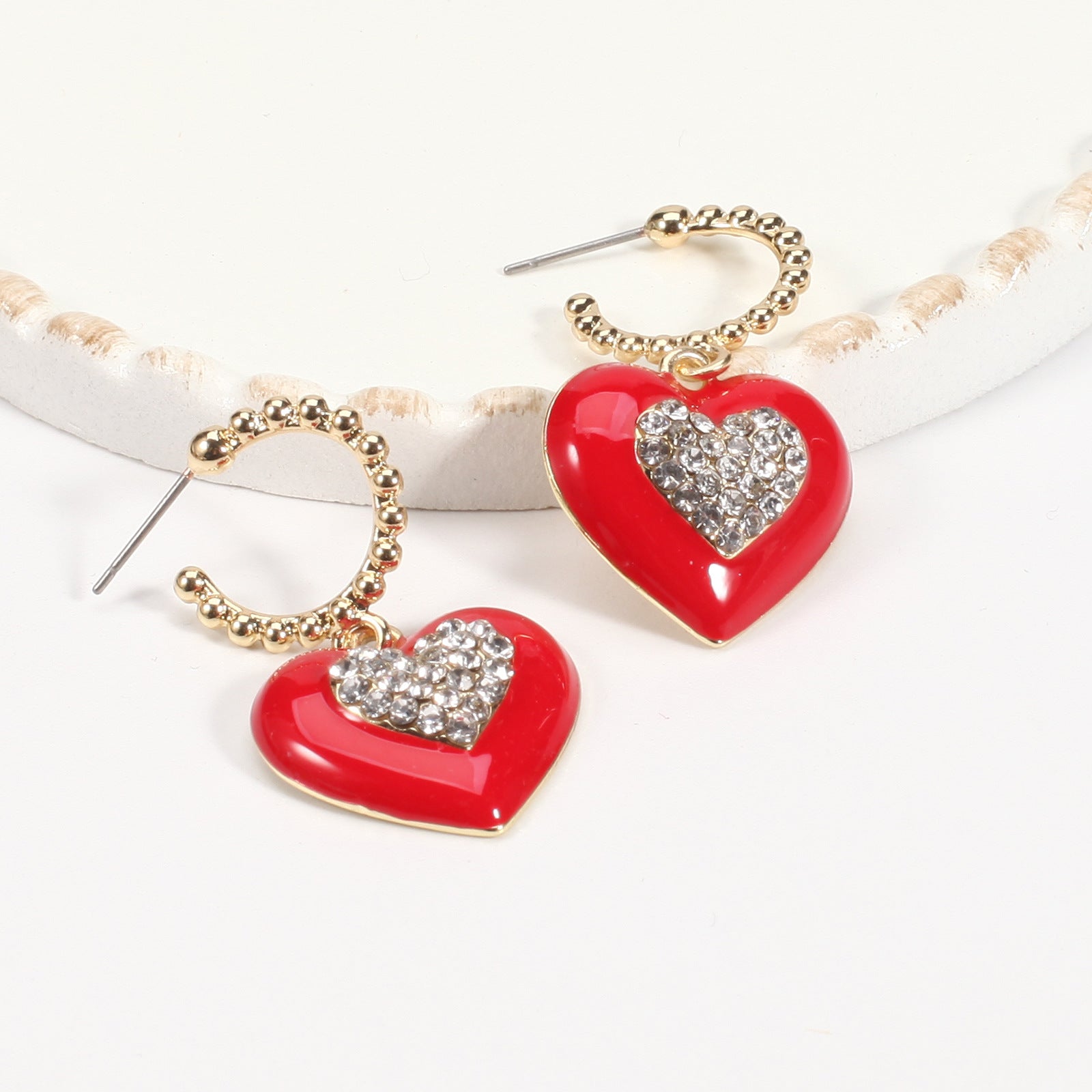 Heart Cross Crystal Earrings - product image 69