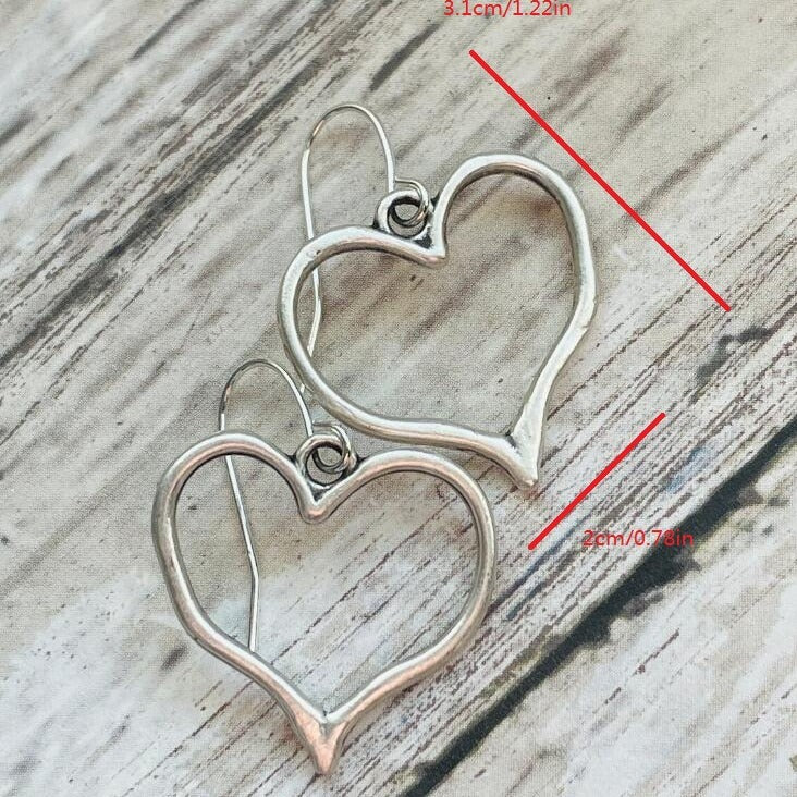 Vintage Heart Cross Earrings - product image 5