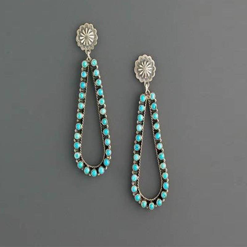 Turquoise Boho Vintage Earrings - product image 2