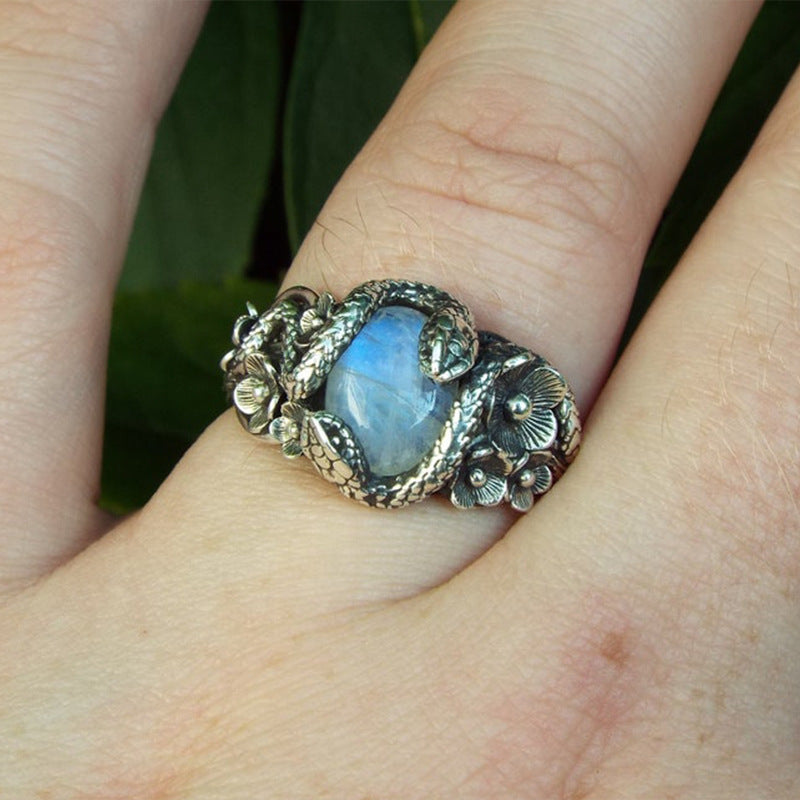 Vintage Floral Moon Ring - product image 1
