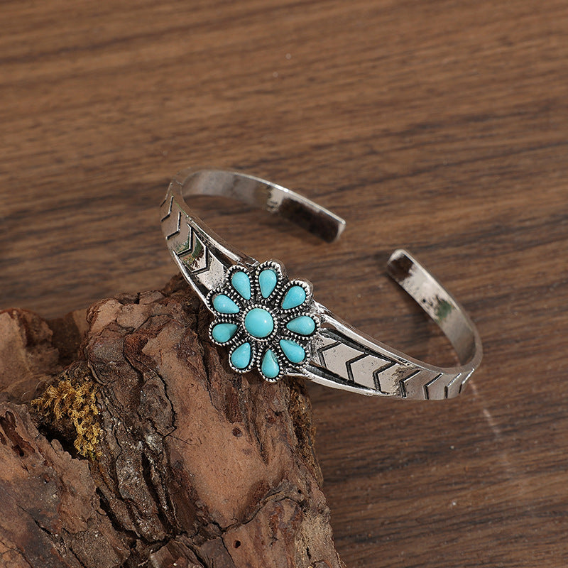 Turquoise Boho Floral Bracelet - product image 9