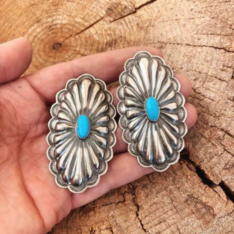 Boho Statement Floral Cross Earrings - product image 1