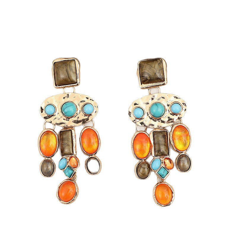 Turquoise Vintage Cross Earrings for Women - product image 5