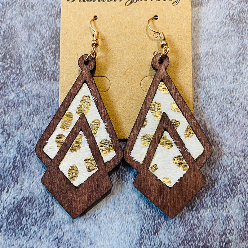 Western Vintage Geometric Cross Earrings