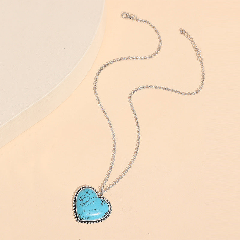 Western Turquoise Heart Necklace for Women - product image 2