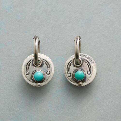 Turquoise Vintage Cross Earrings for Women