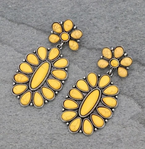 Turquoise Statement Cross Earrings - product image 10