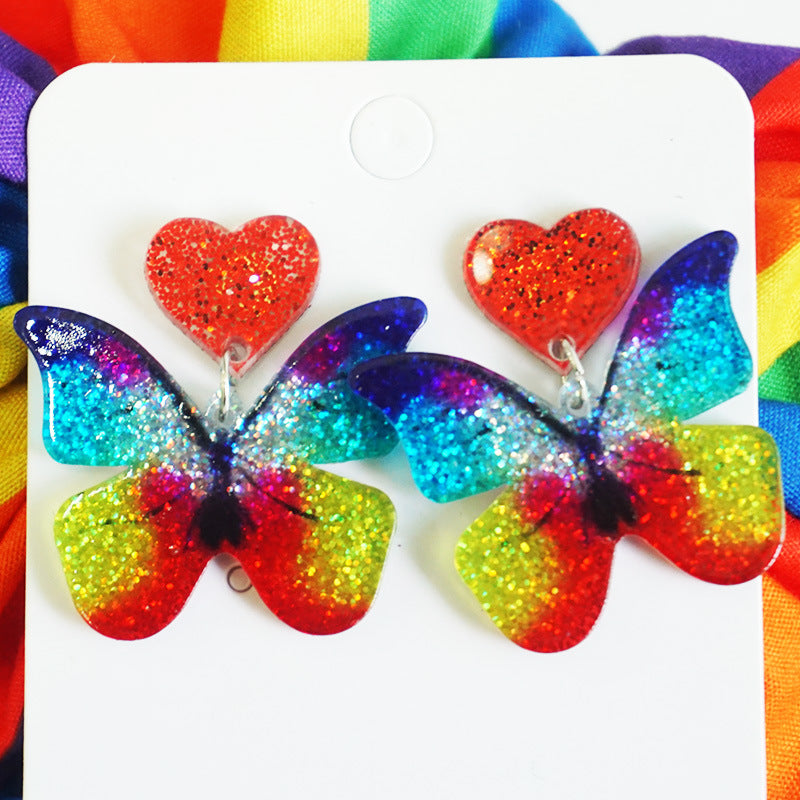 Heart Cross Acrylic Earrings - product image 18