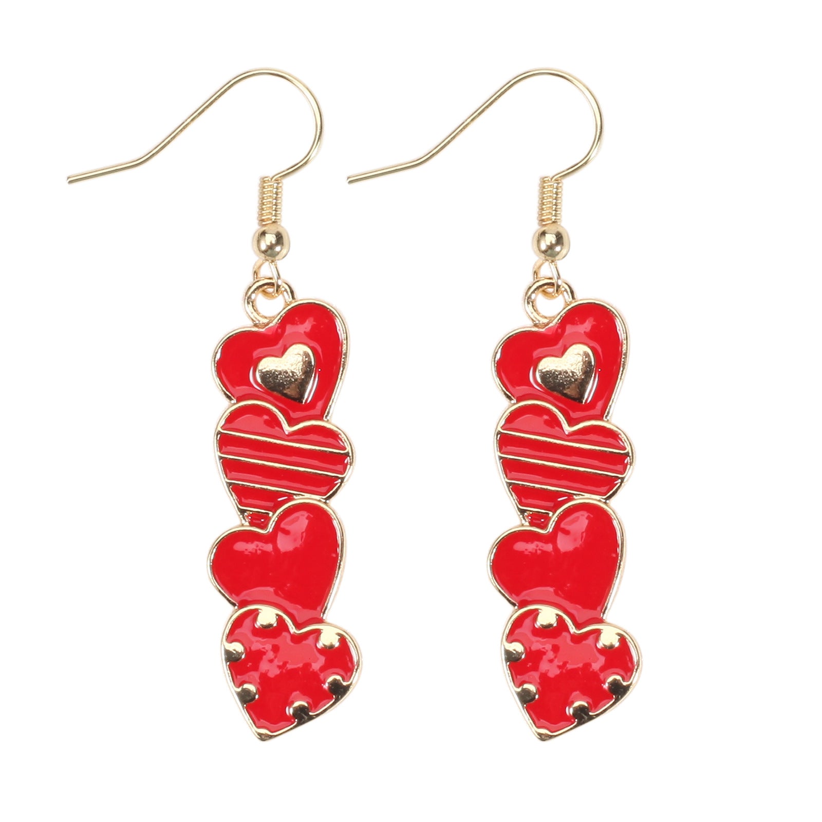 Heart Cross Crystal Earrings - product image 9