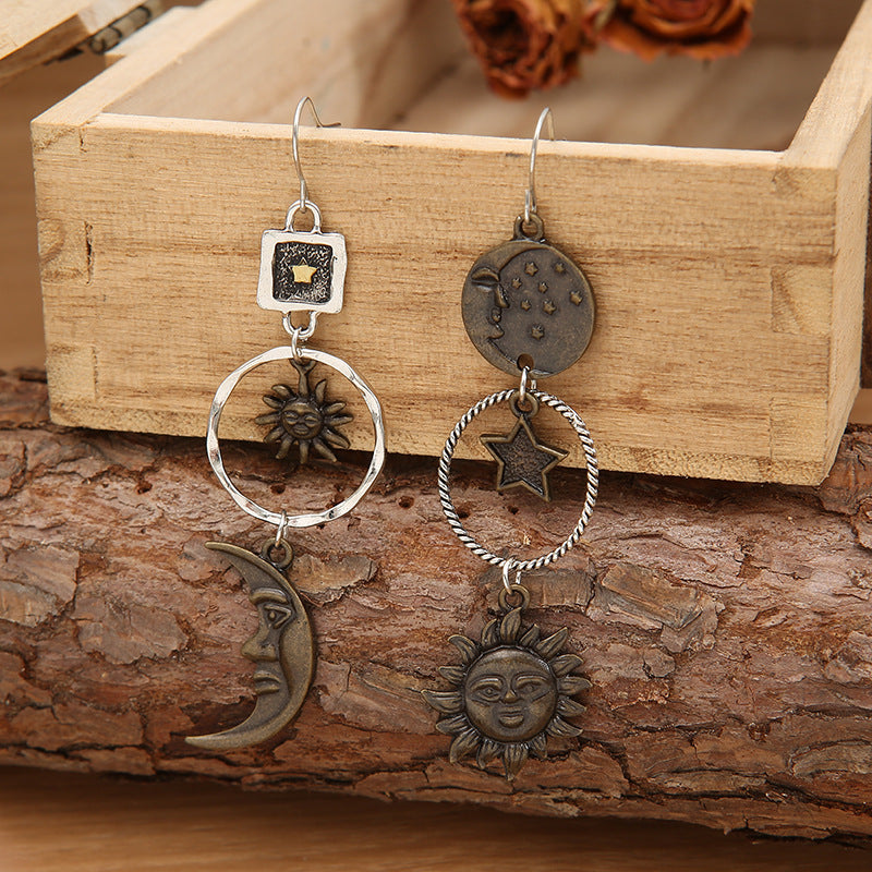 Vintage Moon Cross Earrings - product image 3