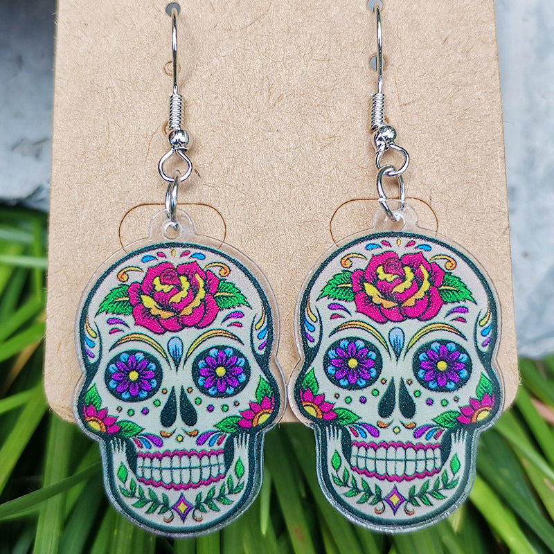 Floral Cross Butterfly Acrylic Earrings - product image 8