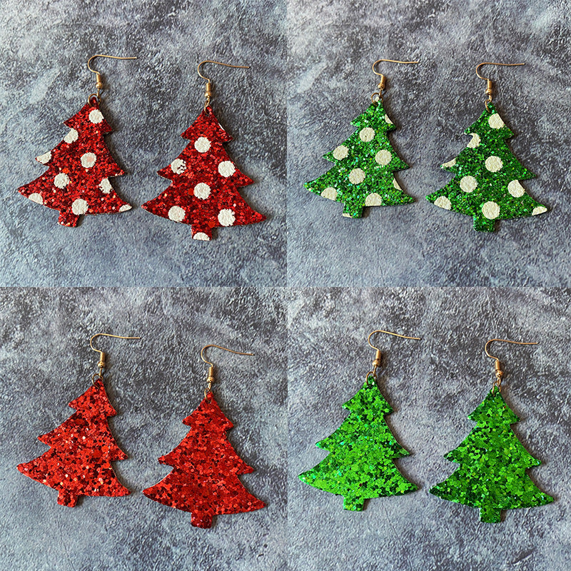 Cross Leather Earrings