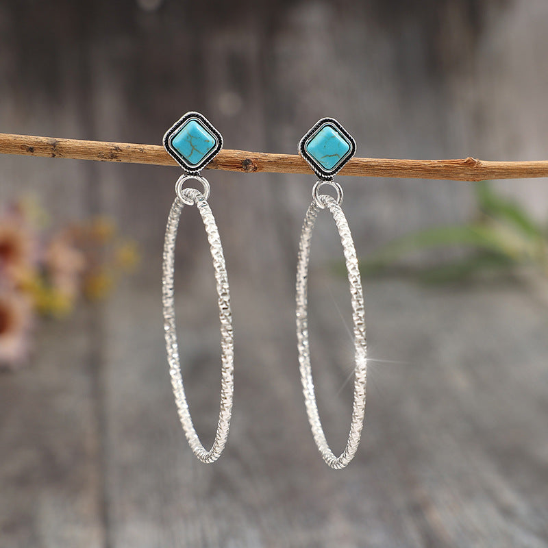 Turquoise Boho Vintage Earrings - product image 3