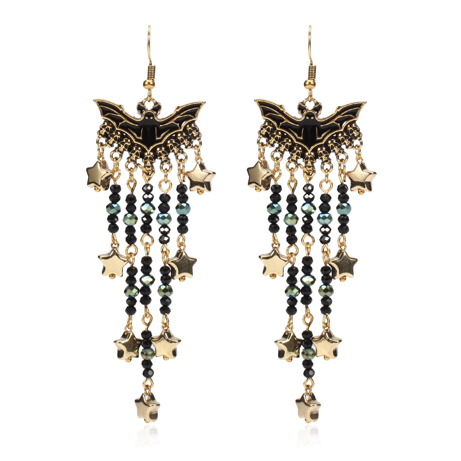 Halloween Earrings Pumpkin Hat Ghost Skull Bat Spider Web Pattern Earrings - product image 4