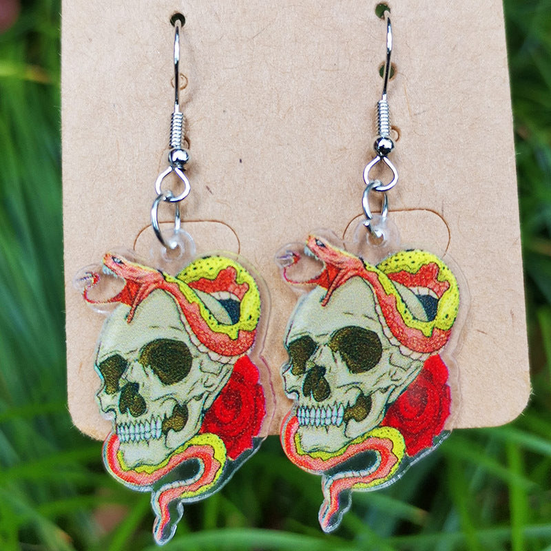 Floral Cross Butterfly Acrylic Earrings - product image 7