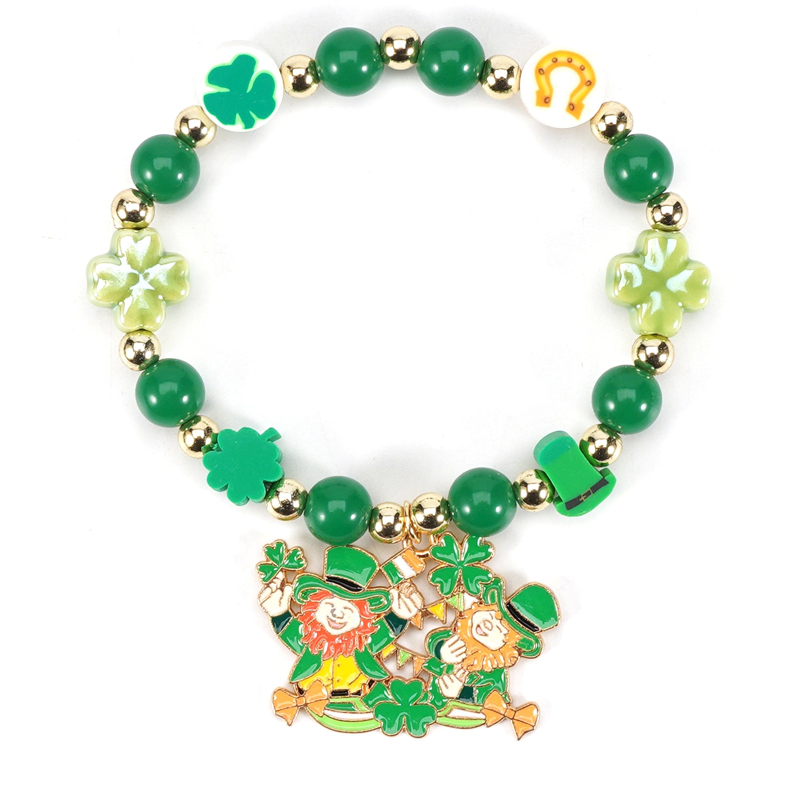 St. Patrick's Day Bracelet with A Fresh Green Clover Pendant and Lucky Letter - product image 10