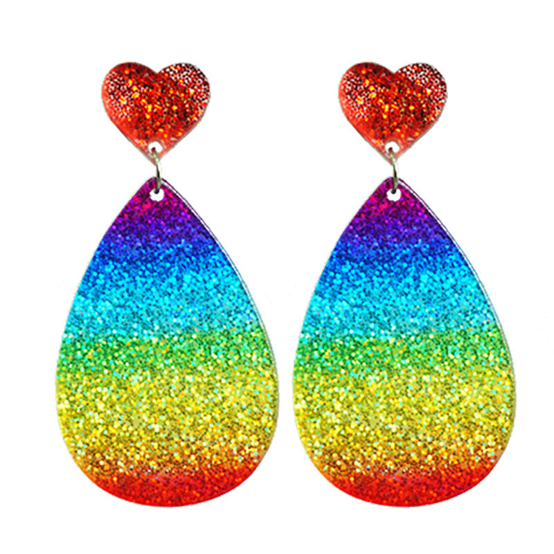 Heart Cross Acrylic Earrings - product image 6