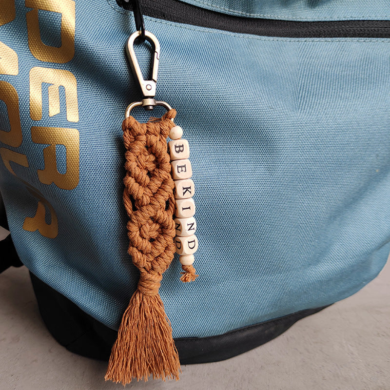 Morandi Color Keychain in Europe and America - Handmade Diy Weaving Bekind - product image 2