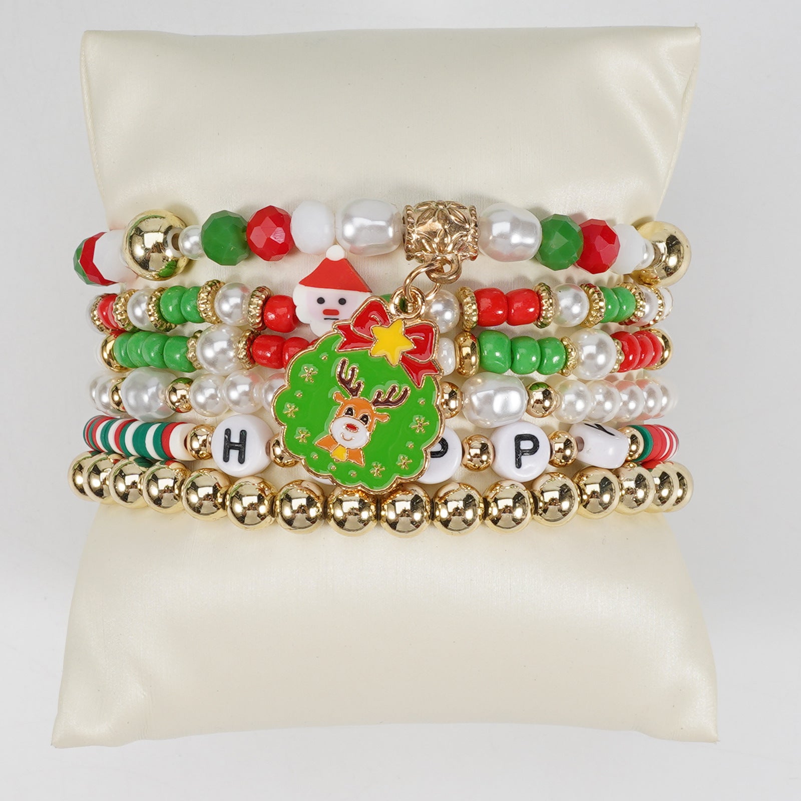 Christmas Bracelet Set Holiday Accessories Snowman Santa Claus Reindeer - product image 28