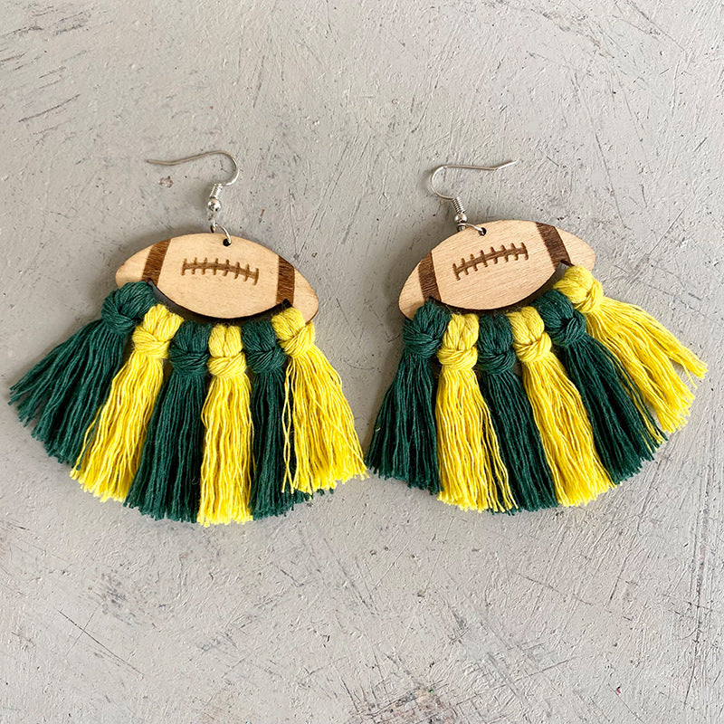 Cross Wood Earrings - product image 2