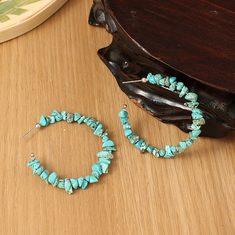 Turquoise Vintage Cross Earrings - product image 2