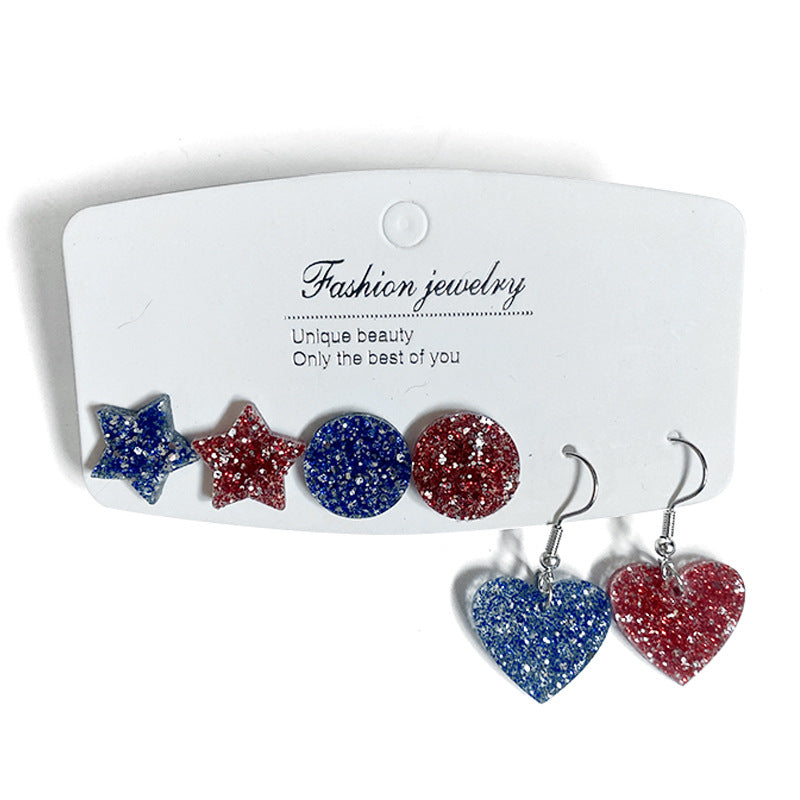Cross Flag Acrylic Earrings - product image 2
